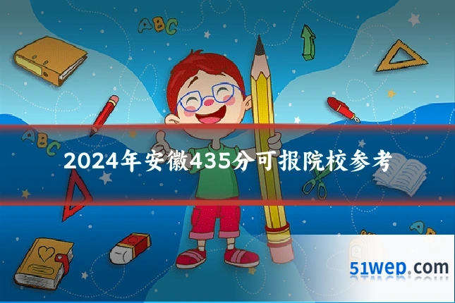 2024年安徽435分可报院校参考