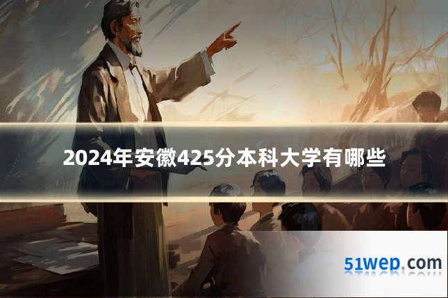 2024年安徽425分本科大学有哪些
