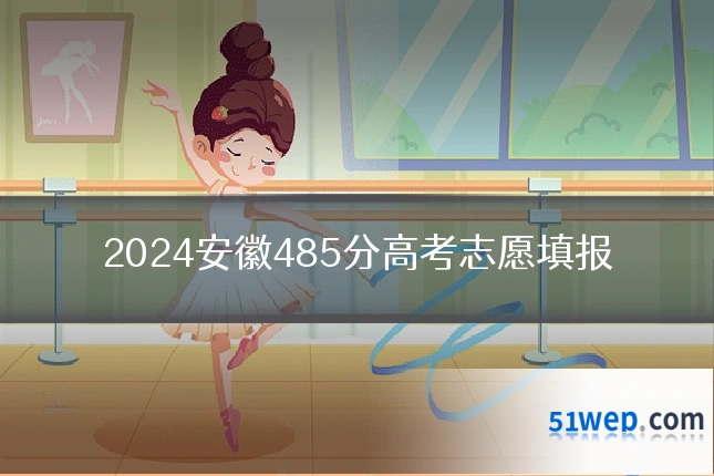 2024安徽485分高考志愿填报