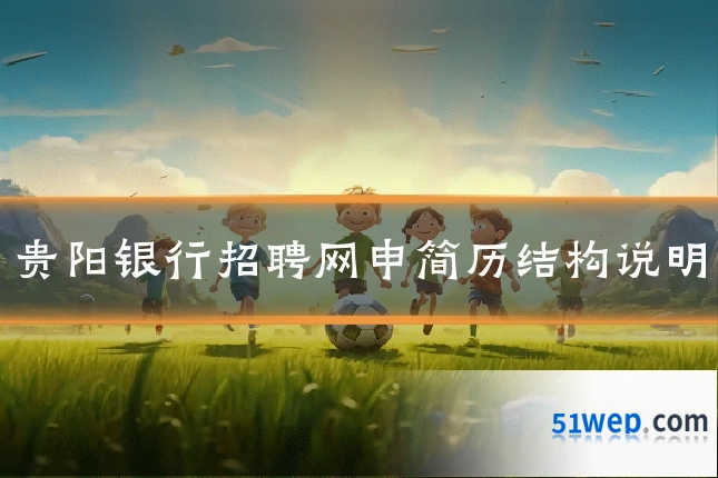 贵阳银行招聘网申简历结构说明