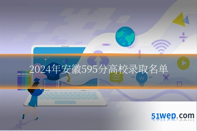2024年安徽595分高校录取名单