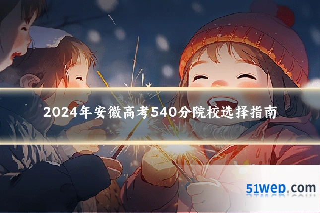 2024年安徽高考540分院校选择指南