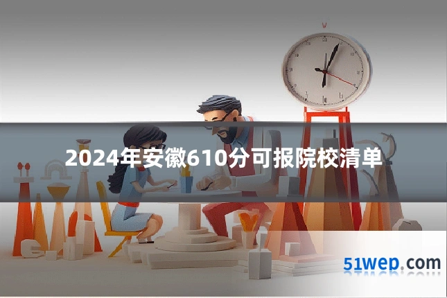 2024年安徽610分可报院校清单