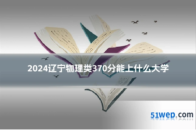 2024辽宁物理类370分能上什么大学