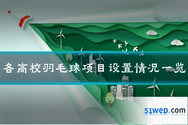 各高校羽毛球项目设置情况一览
