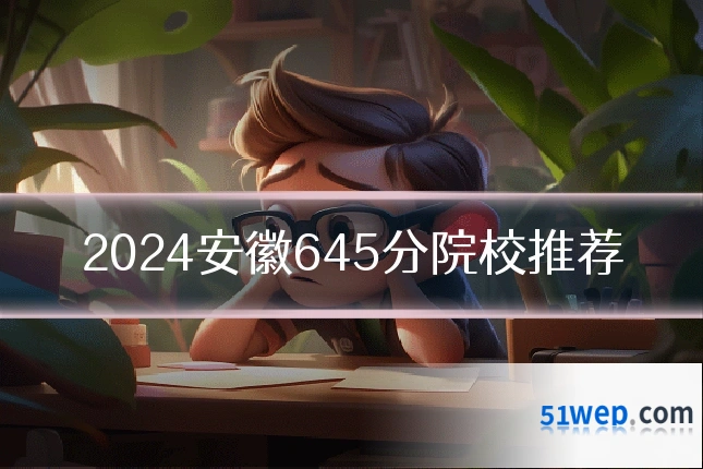2024安徽645分院校推荐