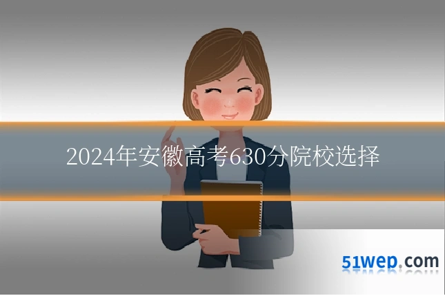 2024年安徽高考630分院校选择