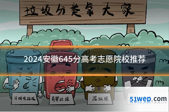 2024安徽645分高考志愿院校推荐