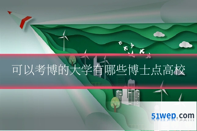 可以考博的大学有哪些博士点高校