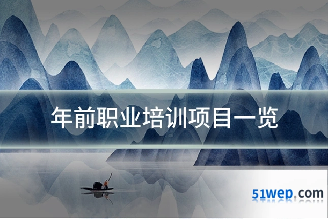 年前职业培训项目一览