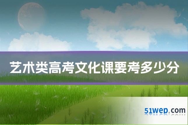 艺术类高考文化课要考多少分