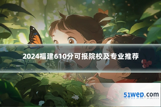 2024福建610分可报院校及专业推荐