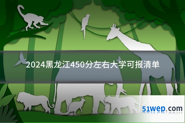 2024黑龙江450分左右大学可报清单