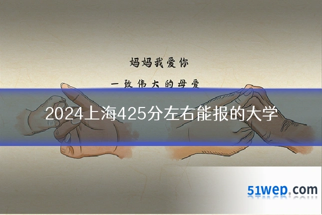 2024上海425分左右能报的大学