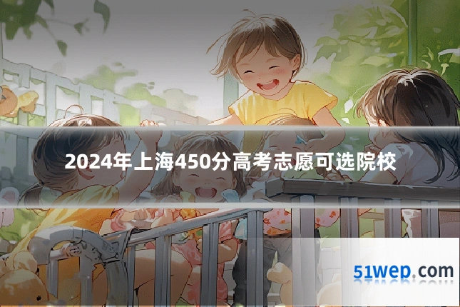 2024年上海450分高考志愿可选院校
