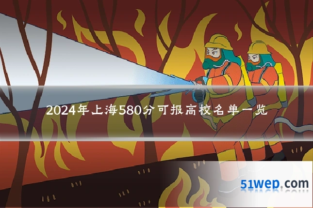 2024年上海580分可报高校名单一览