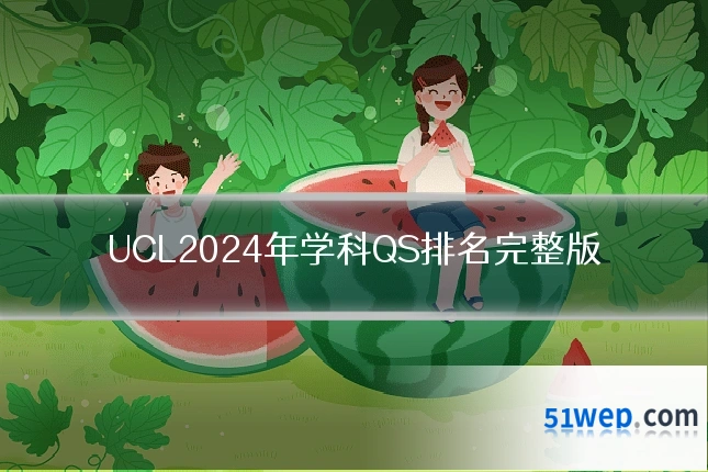 UCL2024年学科QS排名完整版
