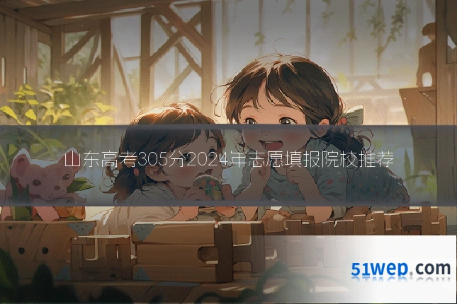山东高考305分2024年志愿填报院校推荐