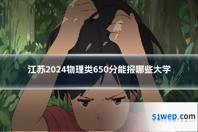 江苏2024物理类650分能报哪些大学