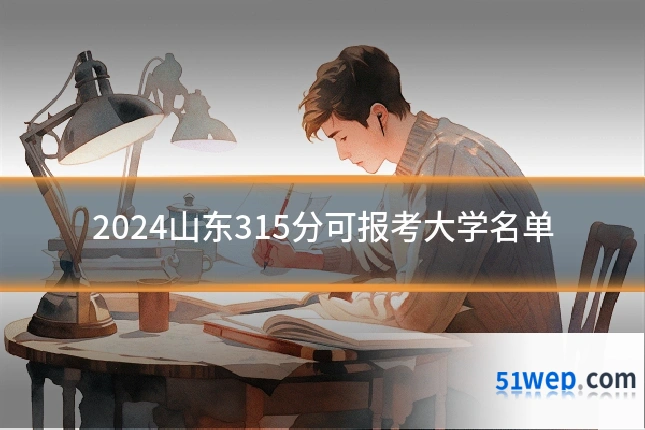 2024山东315分可报考大学名单