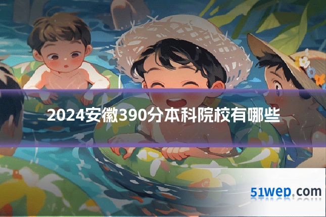2024安徽390分本科院校有哪些