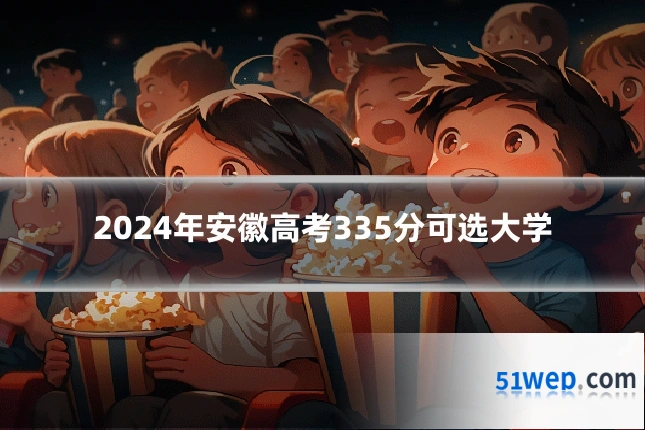 2024年安徽高考335分可选大学