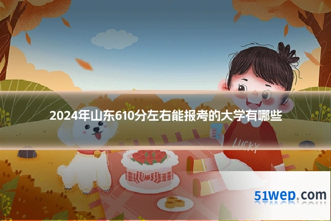 2024年山东610分左右能报考的大学有哪些
