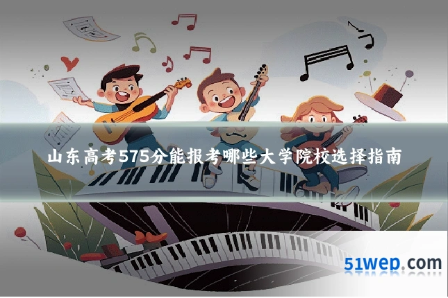 山东高考575分能报考哪些大学院校选择指南