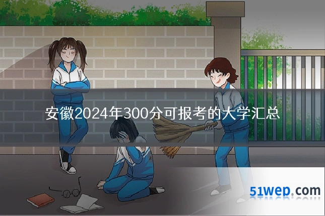 安徽2024年300分可报考的大学汇总