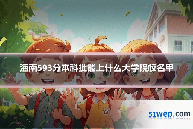 海南593分本科批能上什么大学院校名单