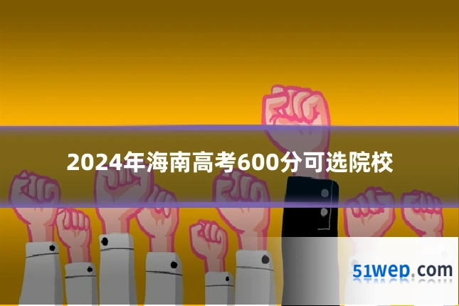 2024年海南高考600分可选院校