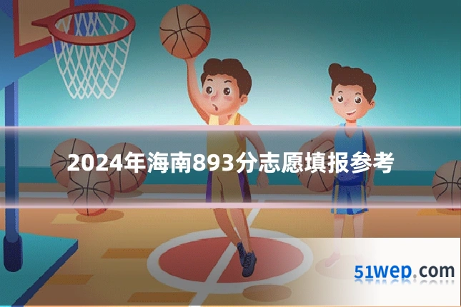 2024年海南893分志愿填报参考
