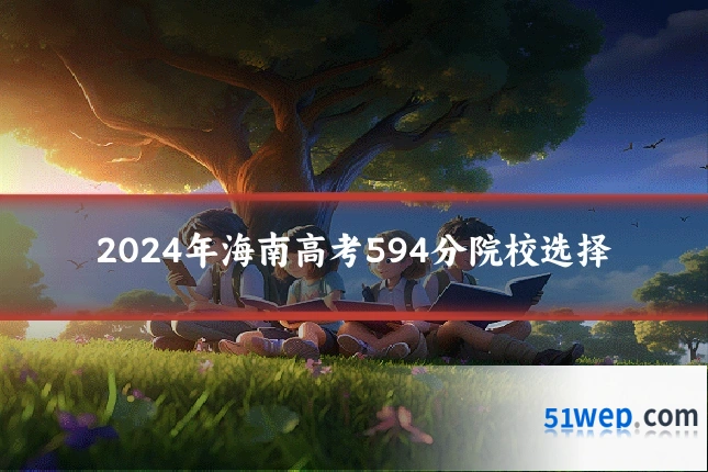 2024年海南高考594分院校选择