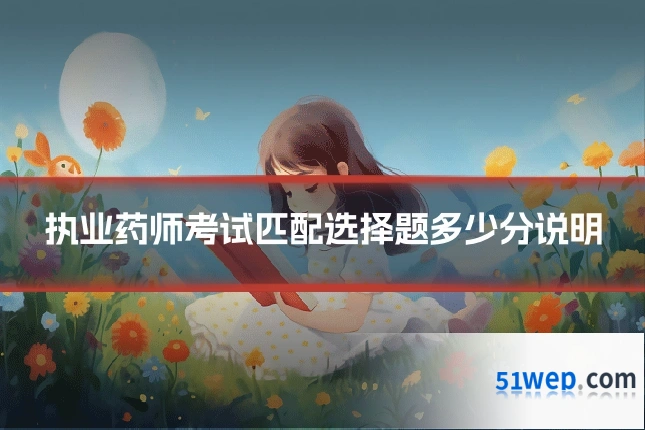 执业药师考试匹配选择题多少分说明