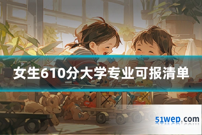 女生610分大学专业可报清单