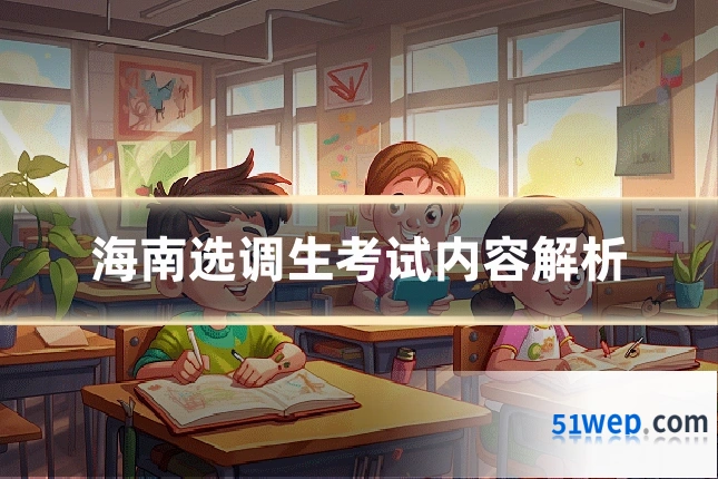 海南选调生考试内容解析