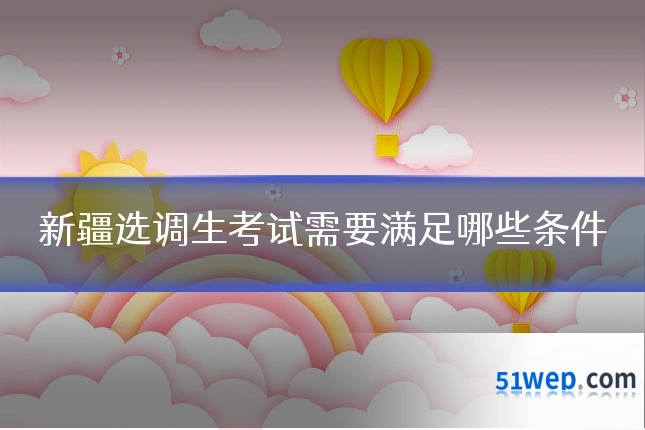 新疆选调生考试需要满足哪些条件