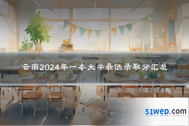 云南2024年一本大学最低录取分汇总