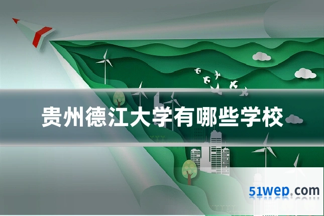 贵州德江大学有哪些学校