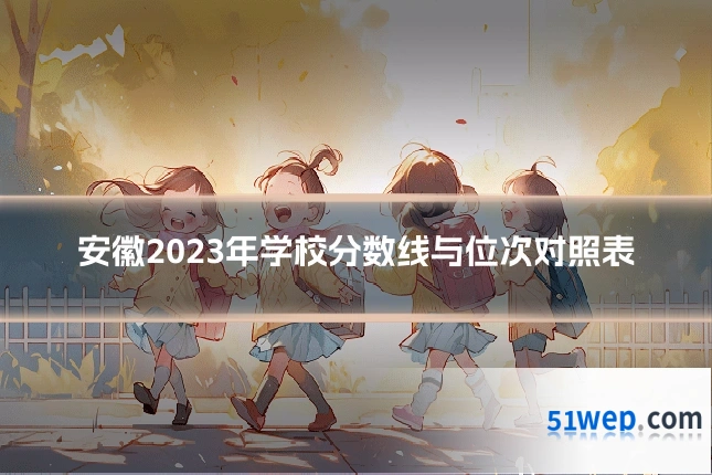 安徽2023年学校分数线与位次对照表