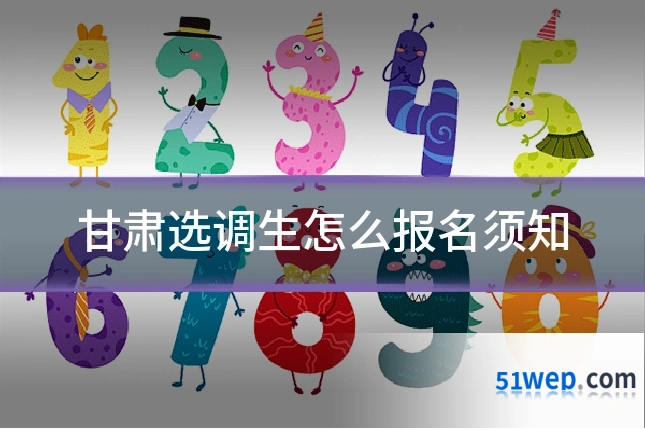 甘肃选调生怎么报名须知