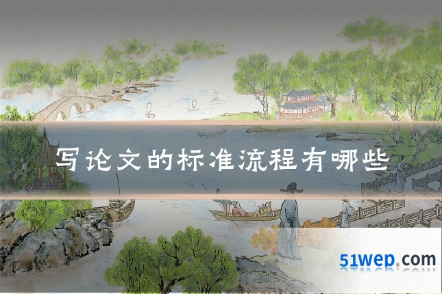 写论文的标准流程有哪些