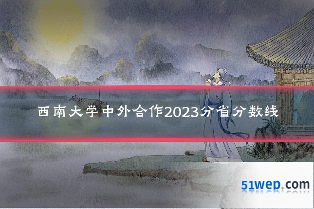 西南大学中外合作2023分省分数线