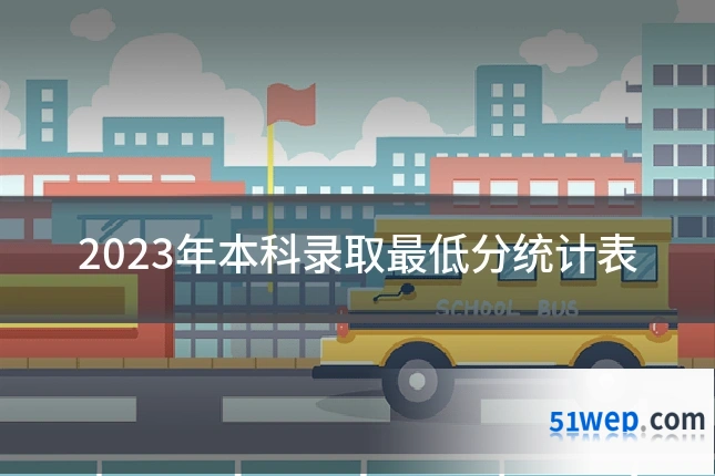 2023年本科录取最低分统计表