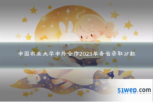 中国农业大学中外合作2023年各省录取分数