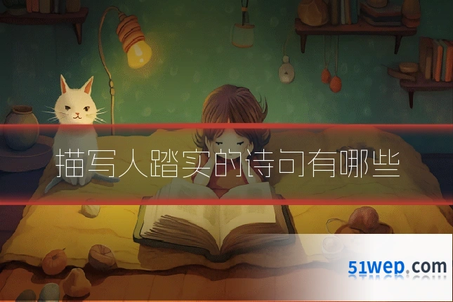 描写人踏实的诗句有哪些