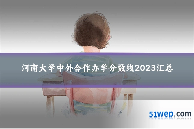 河南大学中外合作办学分数线2023汇总