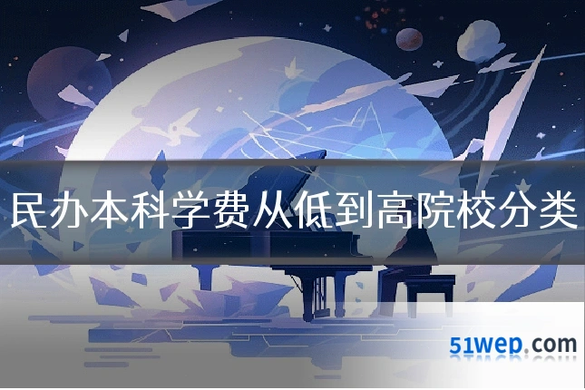 民办本科学费从低到高院校分类