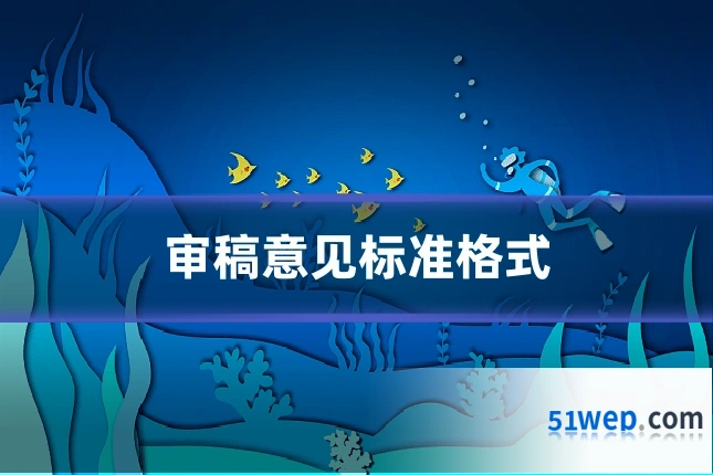 审稿意见标准格式