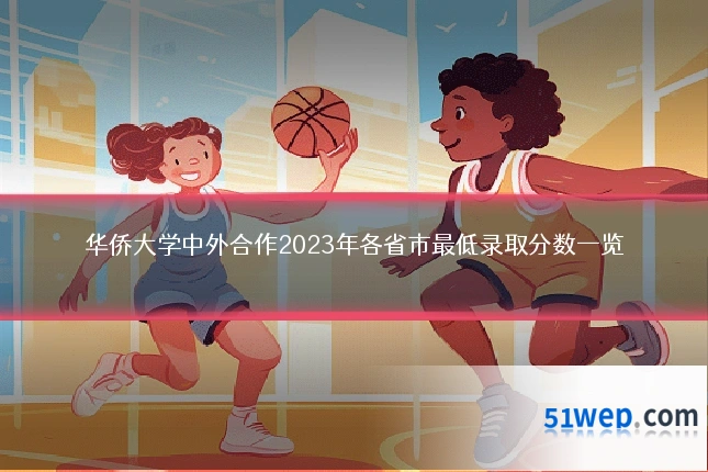 华侨大学中外合作2023年各省市最低录取分数一览
